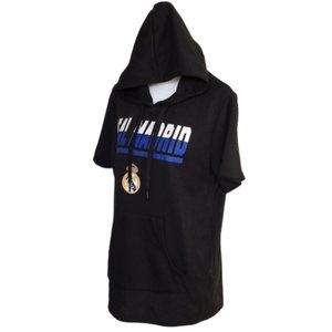 Real Madrid Hoodie, short sleeve, Licensed Real M. Front pouch pocket size M,